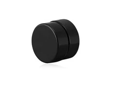 Troli Juodas magnetinis viengubas auskaras 2in1 (akmuo, mini sagė) VSE6018B-PET