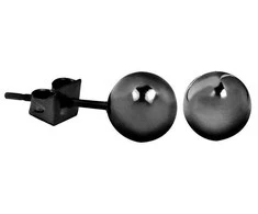 Troli Juodas steel stud earrings