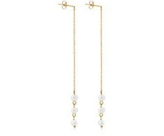 Troli Long auksinis-plated earrings with artificial pearls VAAJDE2023196G