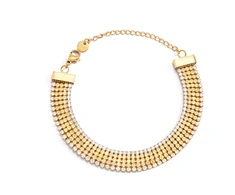 Troli Luxurious auksinis-plated bracelet with zircons Gold