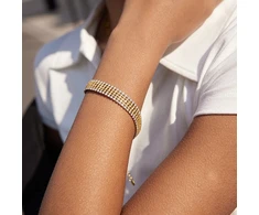 Troli Luxurious auksinis-plated bracelet with zircons Gold