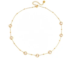 Troli Matching auksinis-plated pakabukas with synthetic pearls Gold