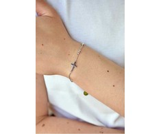 Troli Minimalistinė plieninė apyrankė su kryželiu VCBW024S