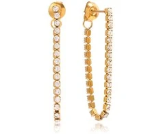 Troli Modern auksinis-plated earrings with chains VJDE0307061