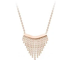 Troli Modernus plieno karoliai su Chains Rose Gold ornamentu