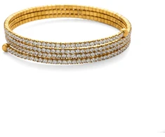 Troli Multilayer auksinis-plated bracelet with zircons Gold