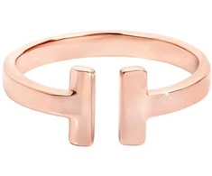 Troli Open pink auksinis-plated steel ring
