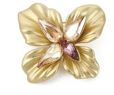 Troli Originali sagė su geltonais kristalais „Flower Gold“