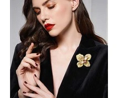 Troli Originali sagė su geltonais kristalais „Flower Gold“