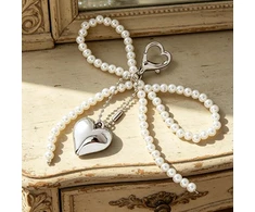 Troli Pearl handbag pendant Bow with heart
