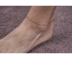Troli Rose auksinis-plated anklet with Hadek balls