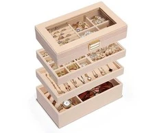 Troli rusvai gelsvas jewelry organizer