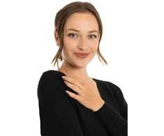Troli Shiny open auksinis-plated steel ring