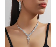 Troli Sparkling jewelry set with crystals (pakabukas, bracelet, earrings)