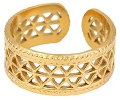 Troli Timeless auksinis-plated steel ring