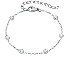 Troli Timeless steel bracelet with zircons