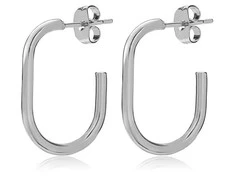 Troli Timeless steel oval earrings