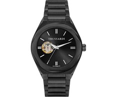 Laikrodis TRUSSARDI R2423156001. Automatyczny, Kolor juoda. Mężczyzna.