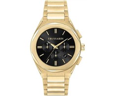 Laikrodis TRUSSARDI R2453156001. Kwarcowy, Kolor juoda. Mężczyzna.