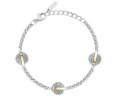 Trussardi Blizganti dvispalvė plieninė apyrankė T-Round TJAYF10
