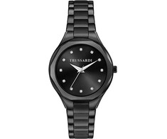 Laikrodis TRUSSARDI R2453157501. Kwarcowy, Kolor juoda. Kobieta.
