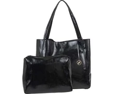 Verde Women's handbag 2 in 1 16-7504 Juodas