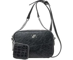 Verde Women's 2-in-1 crossbody bag 16-7924 juodas