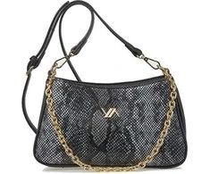Verde Dámská crossbody kabelka 16-8177 Animal Print Juodas