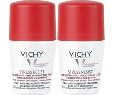 "Vichy" Kamuoliukų antiperspirantų rinkinys nuo gausaus prakaitavimo (Stress Resist 72H) 2 x 50 ml