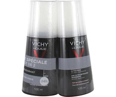 Vichy Homme 24H Ultra-Refreshing Dezodorantas dezodorantas vyrams, 2 x 100 ml