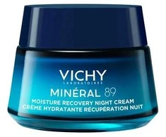 Vichy Mineral 89 Night Recovery Moisturizing Kreminis drėgmę atkuriantis naktinis veido kremas, 50 ml