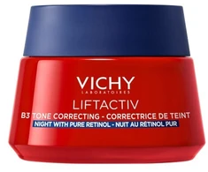 Vichy Liftactiv B3 Anti-Dark Spots Night Kremas naktinis veido kremas nuo raušlių, 50 ml