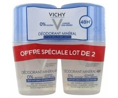 "Vichy" mineralinio dezodoranto rutuliukų rinkinys (mineralinis dezodorantas) 2 x 50 ml