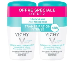 Vichy 48H Intensive Anti-Transpirant Dezodorantas Roll-on rutulinis antiperspirantas, 2 x 50 ml