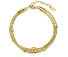 Victoria Walls Double auksinis-plated bracelet Norevia Gold VWB260718G