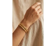 Victoria Walls Double solid bracelet Aurevia Gold VWB260667G