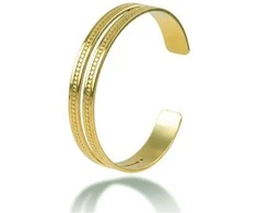 Victoria Walls Double solid bracelet Aurevia Gold VWB260667G