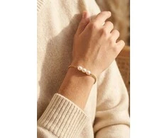 Victoria Walls Gold-plated bracelet with genuine pearls Orlisse Gold VWB260758G