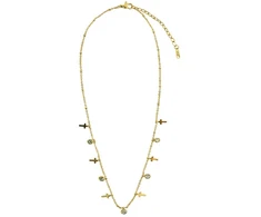 Victoria Walls Gold-plated pakabukas with crosses and crystals VWN260810G