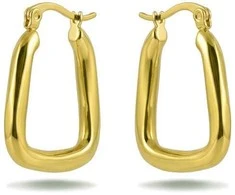 Victoria Walls Oval auksinis-plated earrings Zyrelia Gold VWE260595G