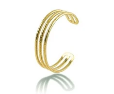 Victoria Walls Triple solid bracelet Elunéa Gold VWB260665G