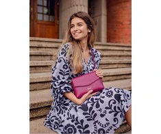 Vuch Moteriška odinė crossbody rankinė Leyra Wine