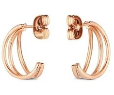 Vuch Elegantiški auskarai iš paauksuoto plieno Elegy Rose Gold
