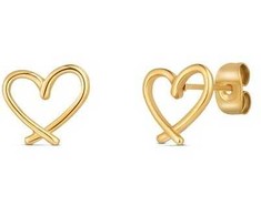 Vuch Minimalist auksinis-plated earrings Emery Gold Hearts