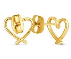 Vuch Minimalist auksinis-plated earrings Emery Gold Hearts
