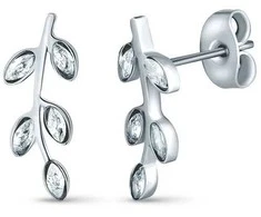 Vuch Charming steel earrings with zircons Zotia Sidabrinis