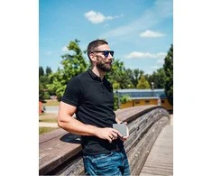 Vuch Vyriška odinė piniginė Clyde Pilkas
