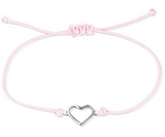 Vuch Romantic textile bracelet with heart Siope Sidabrinis