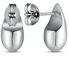 Vuch Tear drop steel earrings Lurea Sidabrinis
