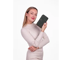 Vuch Women's wallet Nightie Nicci Intrecciato Žalias
